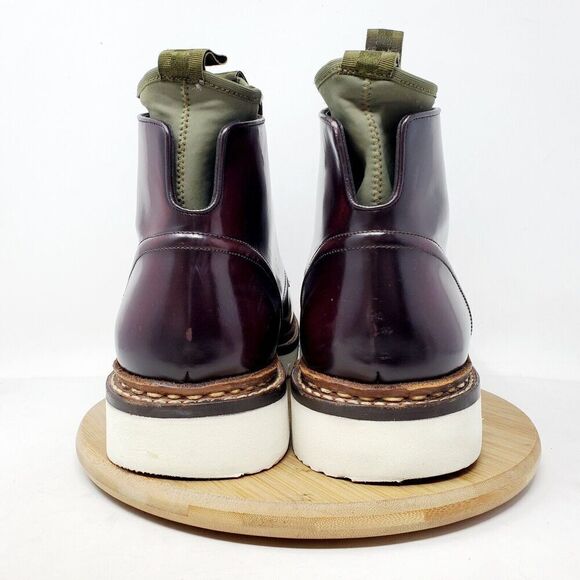 OAMC Compression‎ Boots Mens 11 Burgundy Bull Leather Lace Up Ankle Shoes Vibram main image 14